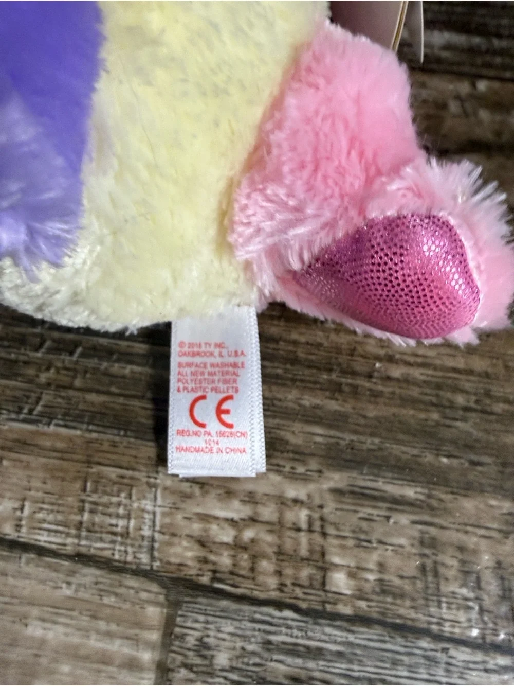TY Beanie Baby Bloom Pastel Bunny Plush - Multicolor Small Pet Toy